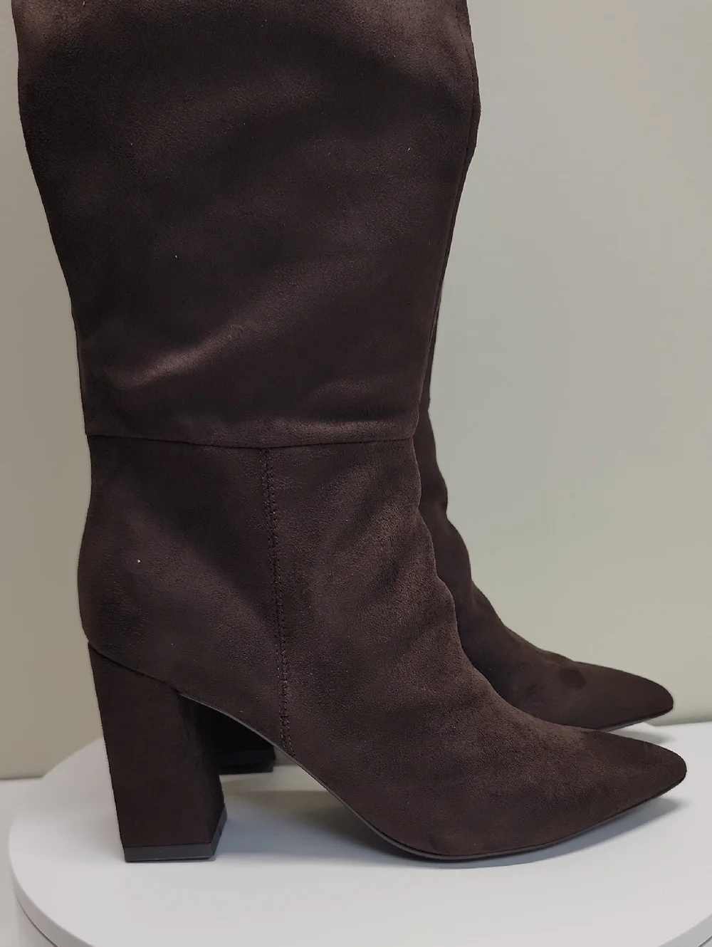 Marc Fisher NEW IN BOX Faux-Suede Over-the-Knee Boot - Dark Brown